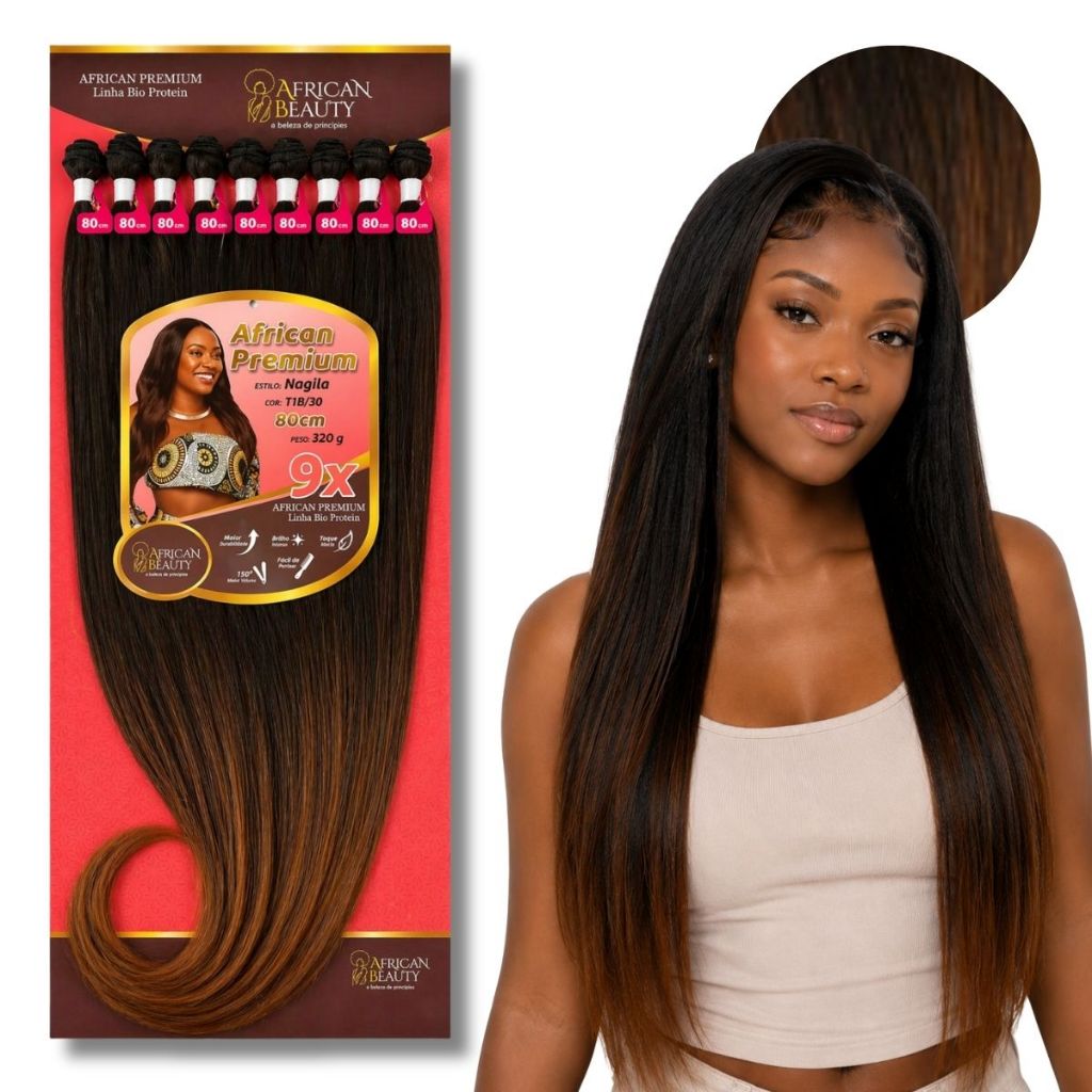 Cabelo Tela Para Entrelace Liso E Longo 80cm 320g Toque Macio African Beauty — imagem 2 de 2