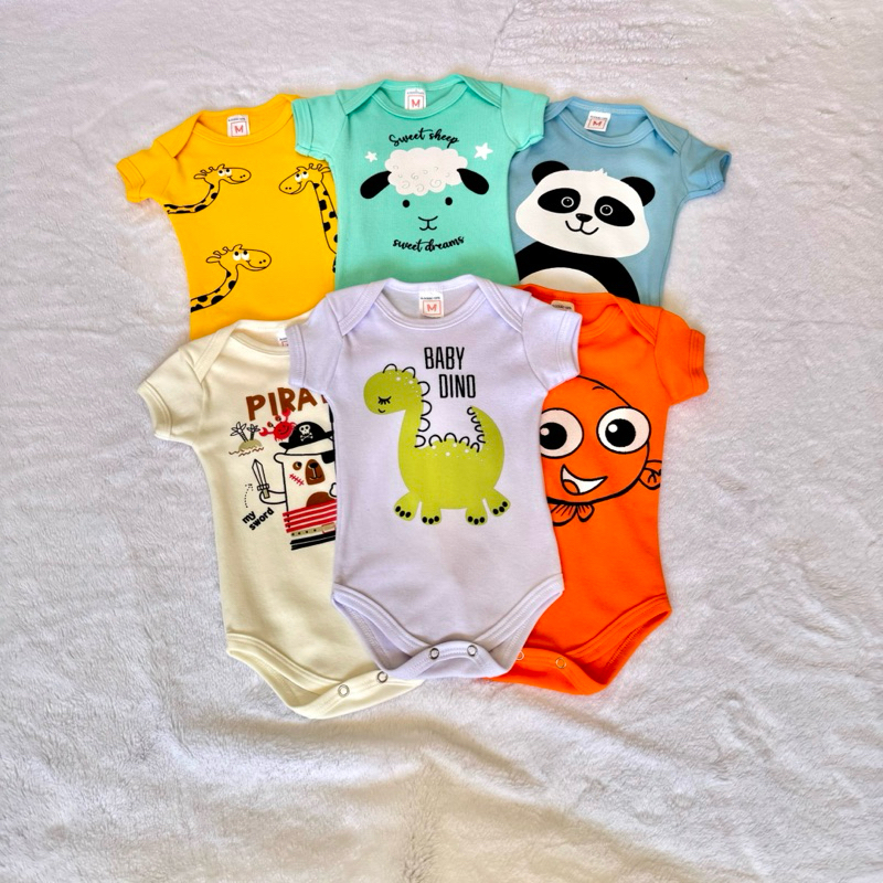 Body Infantil Bebê Temático de animais/pet || 100%Algodão