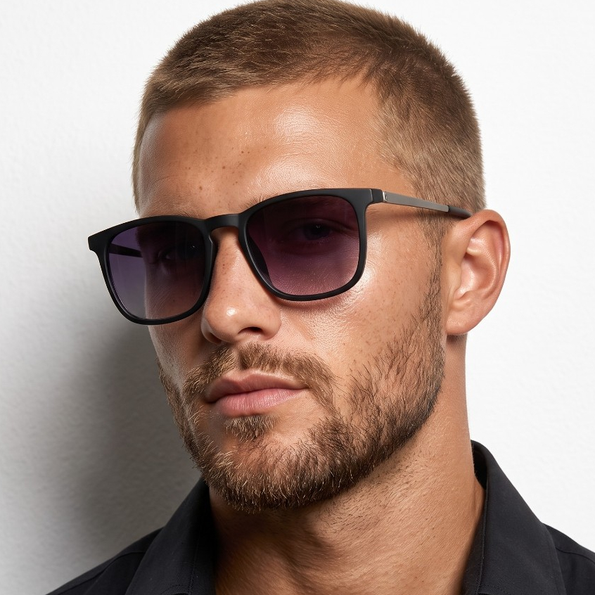 Óculos de Sol Quadrado Premium Em Alta Fino Elegante Classico Tendencia Retro uv400