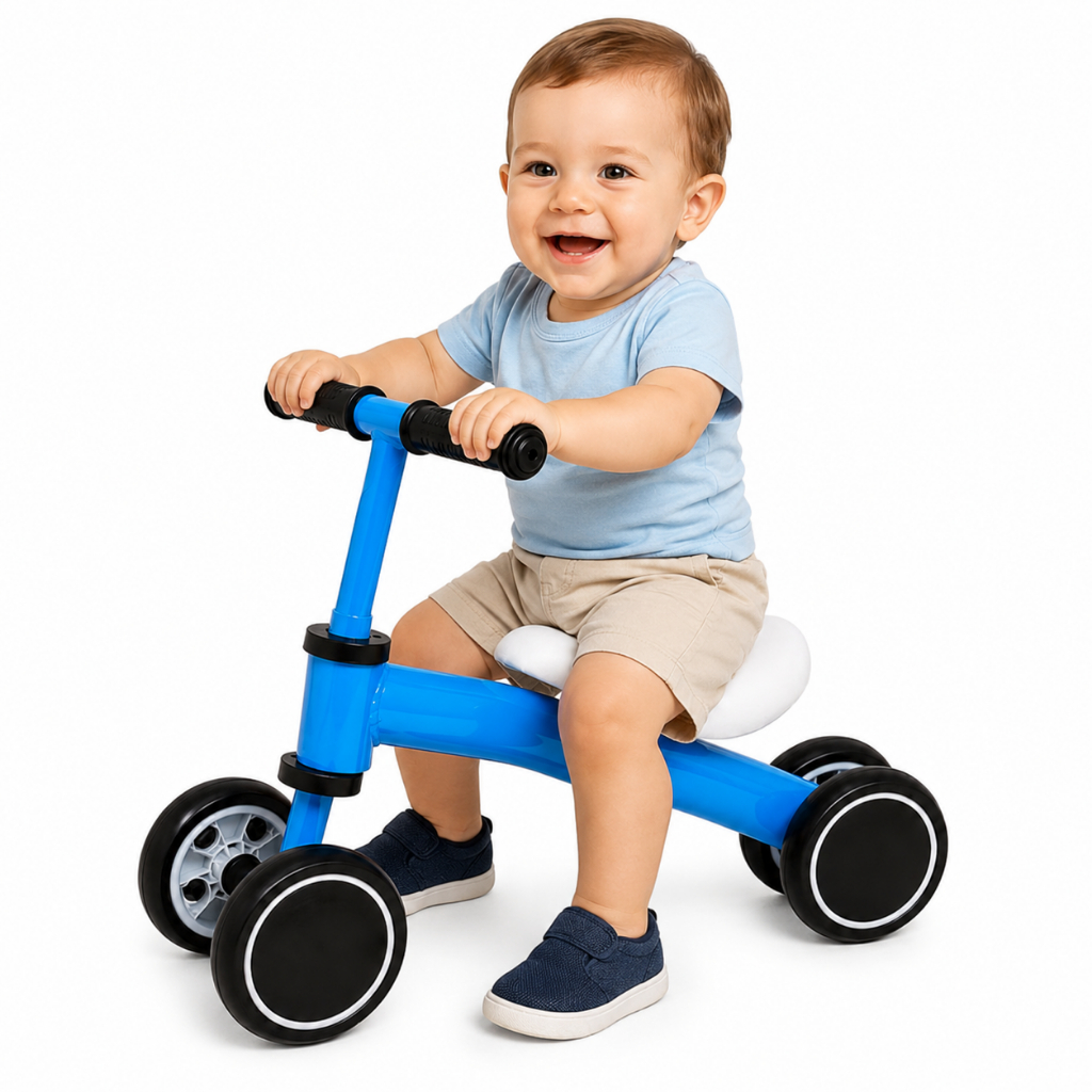 Bicicleta Equilibrio Infantil Andador Azul Sem Pedal Aprendizado Diversao Seguranca