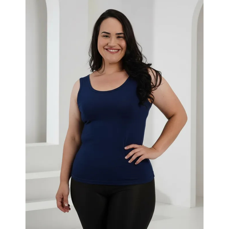 Regata feminina para academia Plus Size camiseta sem manga para treino cores tendencia da moda 2026
