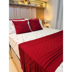 Manta Peseira Tricot Royale Premium RS Wear | Elegância e Aconchego para seu Lar (Somente a Manta)