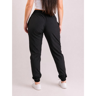 Calça Feminina Jogger Em Tactel Com Elastano Bolsos E Cordão
