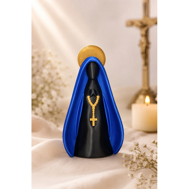 Imagem de nossa senhora aparecida | presente de batizado e casamento religioso, padrinhos | Decoração | Santinha