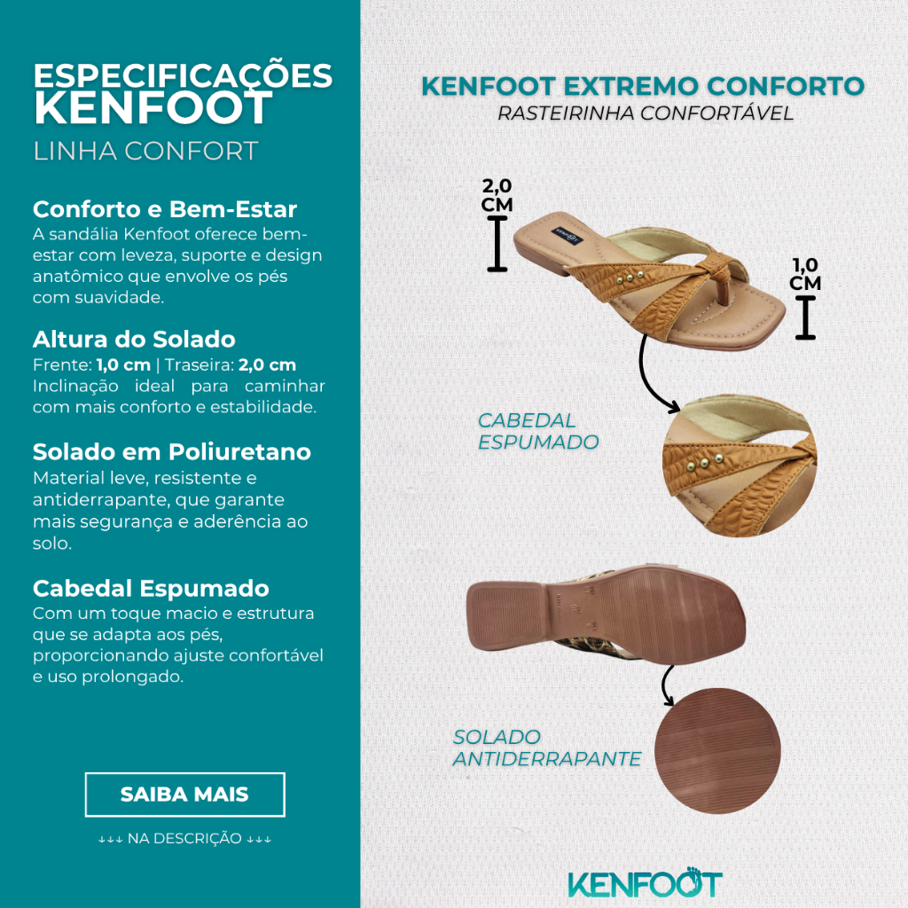 Sandália Rasteirinha Feminina Com Enfeite Conforto Total Leve Macia Antiderrapante Para Trabalho