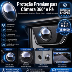 【Protetor de Câmera Automotiva】Protetor para Câmera de Ré e 360° do Carro, Anti-Risco, Anti Poeira, À Prova d'Água
