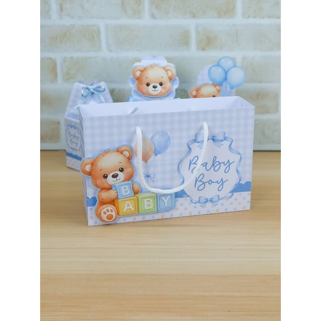 Sacolinha Personalizada Chá revelação, Chá de bebe | Lembrancinha | Mimo | Aniversário | Surpresa | Pegue e Monte