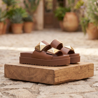 Sandalia Papete Feminina Piramide Mazzaro Outlet