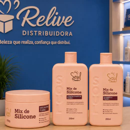 Kit Capilar 03 itens MIX DE SILICONE SOUL COSMETICOS Shampoo Condicionador Mascara Hidratação Brilho