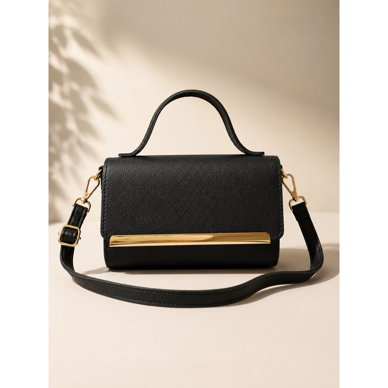 Bolsa Feminina Alça Tranversal Bolsa de Mão Básica Elegante Várias Cores — imagem 2 de 2
