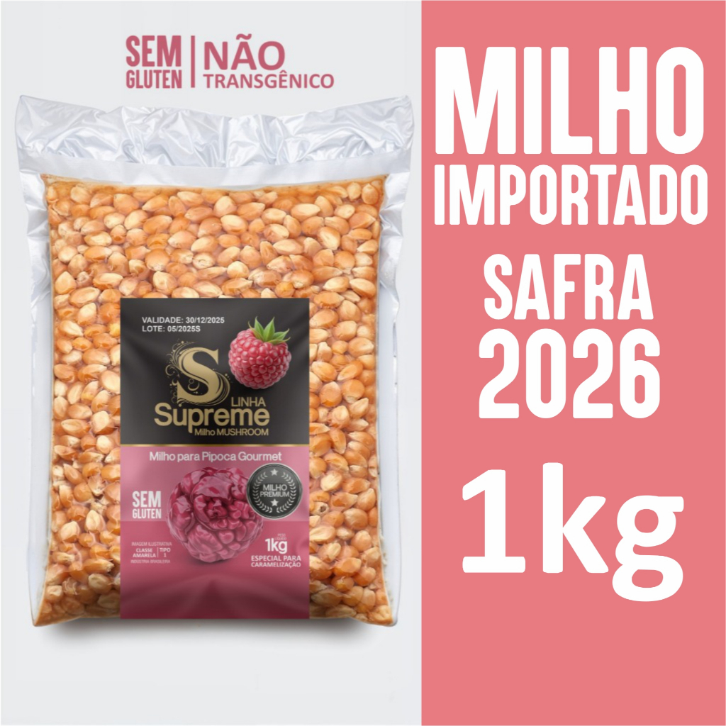 MILHO MUSHROOM PARA PIPOCA GOURMET PREMIUM