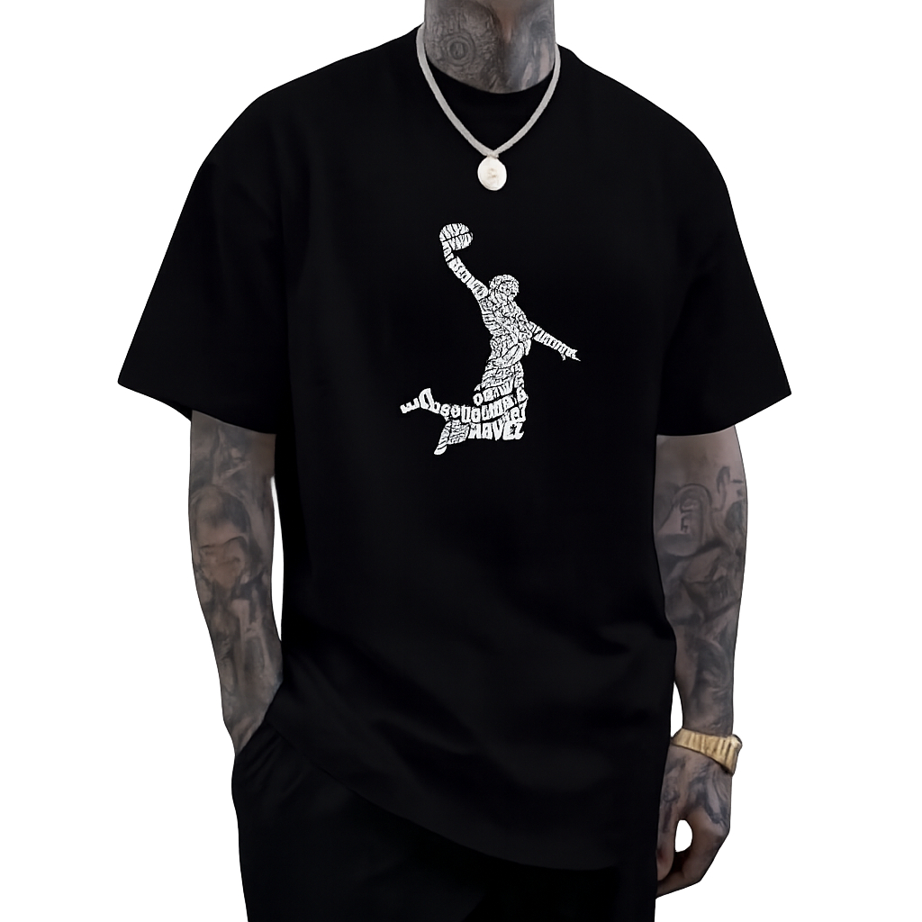 Camiseta Masculina Básica Esportiva Basquete Manga Curta 100%Algodão Confortável e Estilosa
