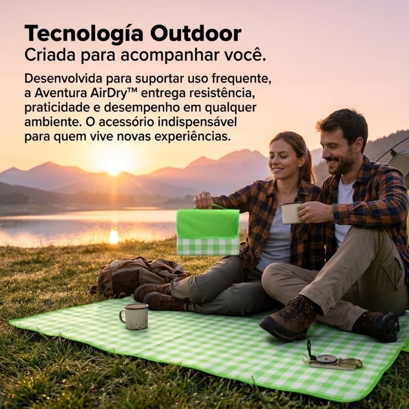 Toalha Microfibra Secagem Rápida Compacta Viagem Praia Camping Academia Leve Portátil com Bolsa Aventura AirDry™