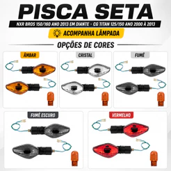 Pisca Seta Nxr Bros Modelo 150/160 Titan 150/160 / Fan 125 / Cbx Twister (Acompanha Lâmpada)