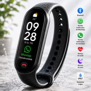 Relógio Inteligente Smartband M9 Mede Pressão Batimentos Sono Smartwatch Bluetooth Lançamento PROMO
