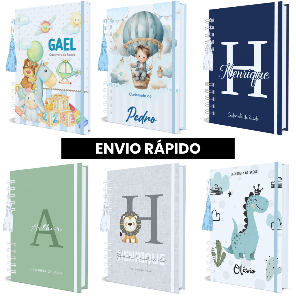 Caderneta de Vacinação Menino Personalizada