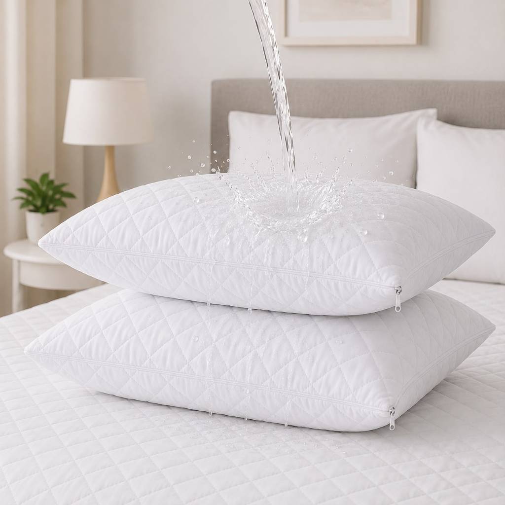 Kit 2 Protetores de Travesseiro Impermeáveis Premium  Matelados com Zíper | Antiácaro e Hipoalergênicos