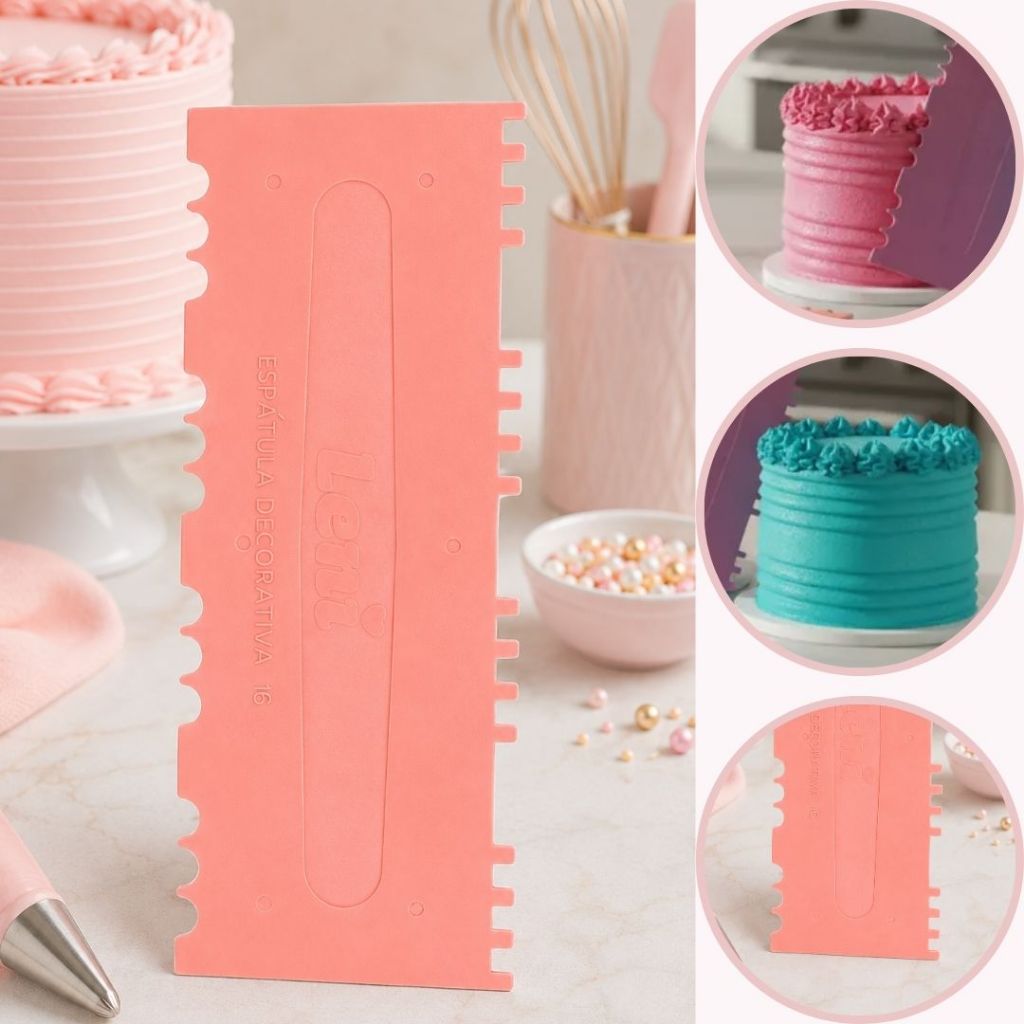 ESPÁTULA DECORATIVA N• 16 PARA BOLO BLUESTAR 23 CM DUPLA CONFEITARIA (CHOCO)