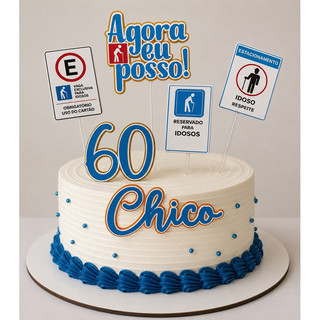 Topo de Bolo 60 Anos – Agora Eu Posso