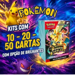 Cartas Pokémon Heróis Excelsos Kit 10/20/50 Sortidas Brilhantes