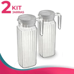 Jarras Clássica De Vidro Para Suco Água 1 Litro Resistente Com Tampa