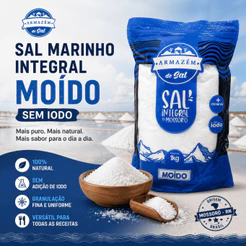 Sal Marinho Moído - Sem Iodo 1KG