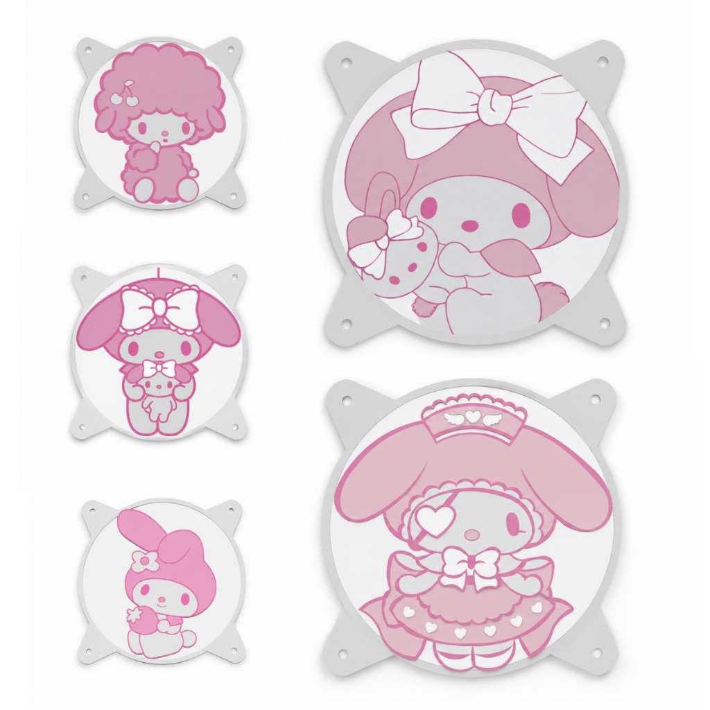 Grade Fan My Melody Modelo Diversos 120mm Sanrio Protecao Ventoinha Cooler Acessório Pc Gamer Cute