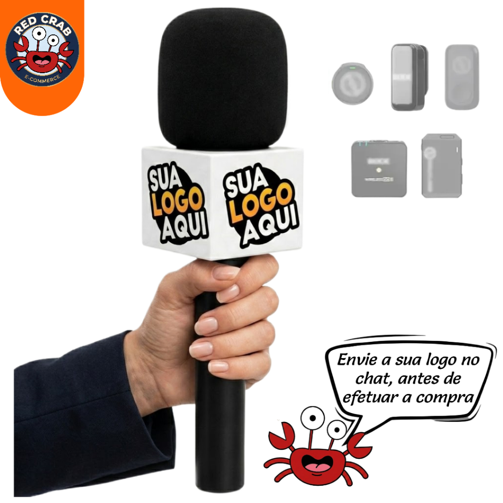 Adaptador para Microfone Lapela Universal com Canopla Personalizada Suporte de Mão Premium