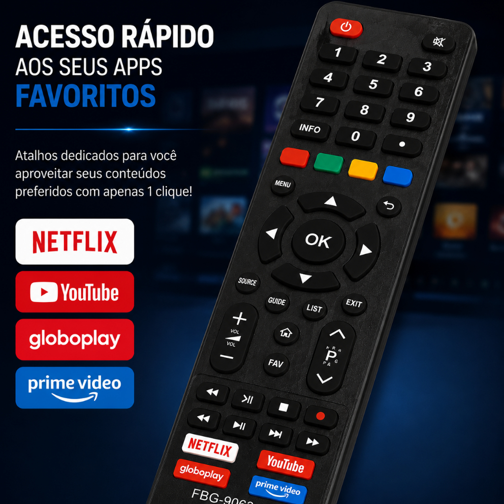 Controle Remoto Compatível Com Smart Tv Philco