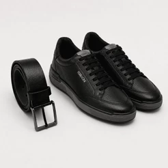 Kit Sapatenis Masculino Casual Com Cinto De Couro Ferracini Conforto moda Para Trabalho Festas Casamento