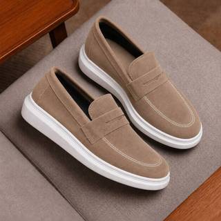 Mocassim Sapato Oxford Masculino Slip On Drive Solado Alto Moderno