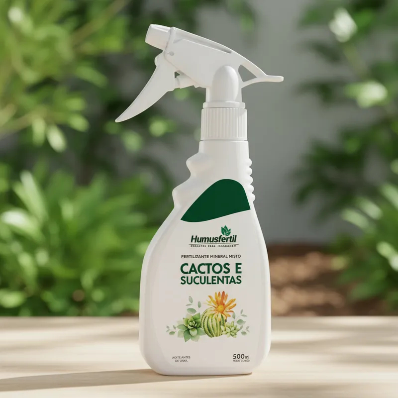 Fertilizante Adubo Liquido Cactos E Suculentas Mineral Misto Spray 500 Ml Humusfertil