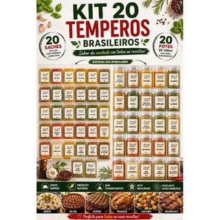 Temperos Brasileiros  Premium Kit Completo e natural para Transformar Suas Receitas(envio imediato)