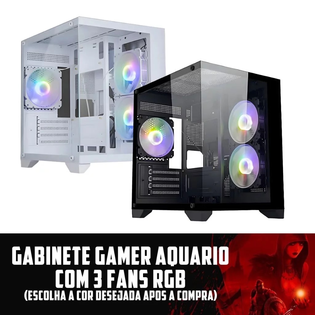 PC Gamer AMD Ryzen 5 5600X, Memória Ram 32GB , SSD1TB, Placa Vídeo RTX 3050 6GB,