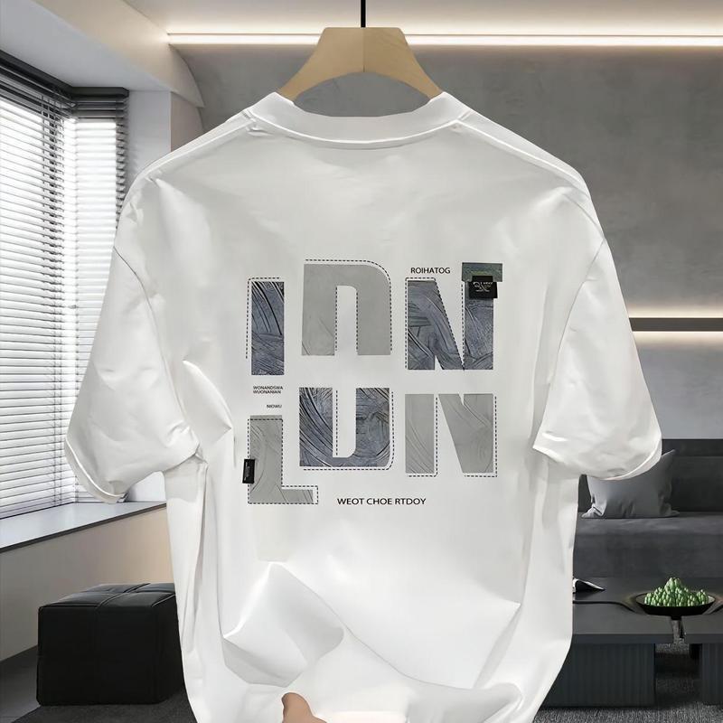 Casual Camiseta Masculinacom Estampa Streetwear, Oversized, 100% Algodão, Respirável,  Camiseta com Estampa C903