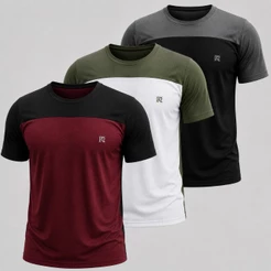 Kit 3 Camisetas Masculinas Dry Fit Academia Treino Corrida Fitness Respirável Anti Odor Secagem Rápida