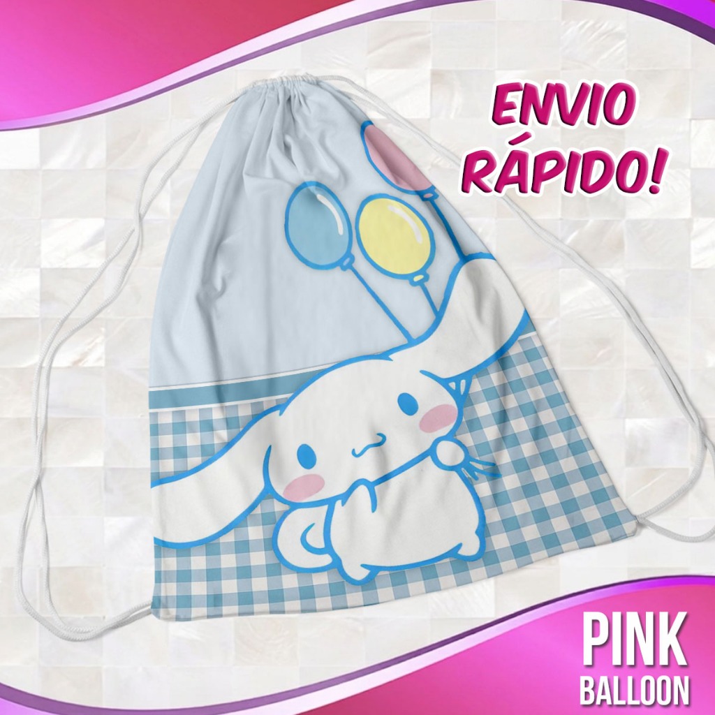 MOCHILINHA CINNAMOROLL - HELLO KITTY (ENVIO RÁPIDO) - SACOLINHA LEMBRANCINHA NÃO PERSONALIZADA