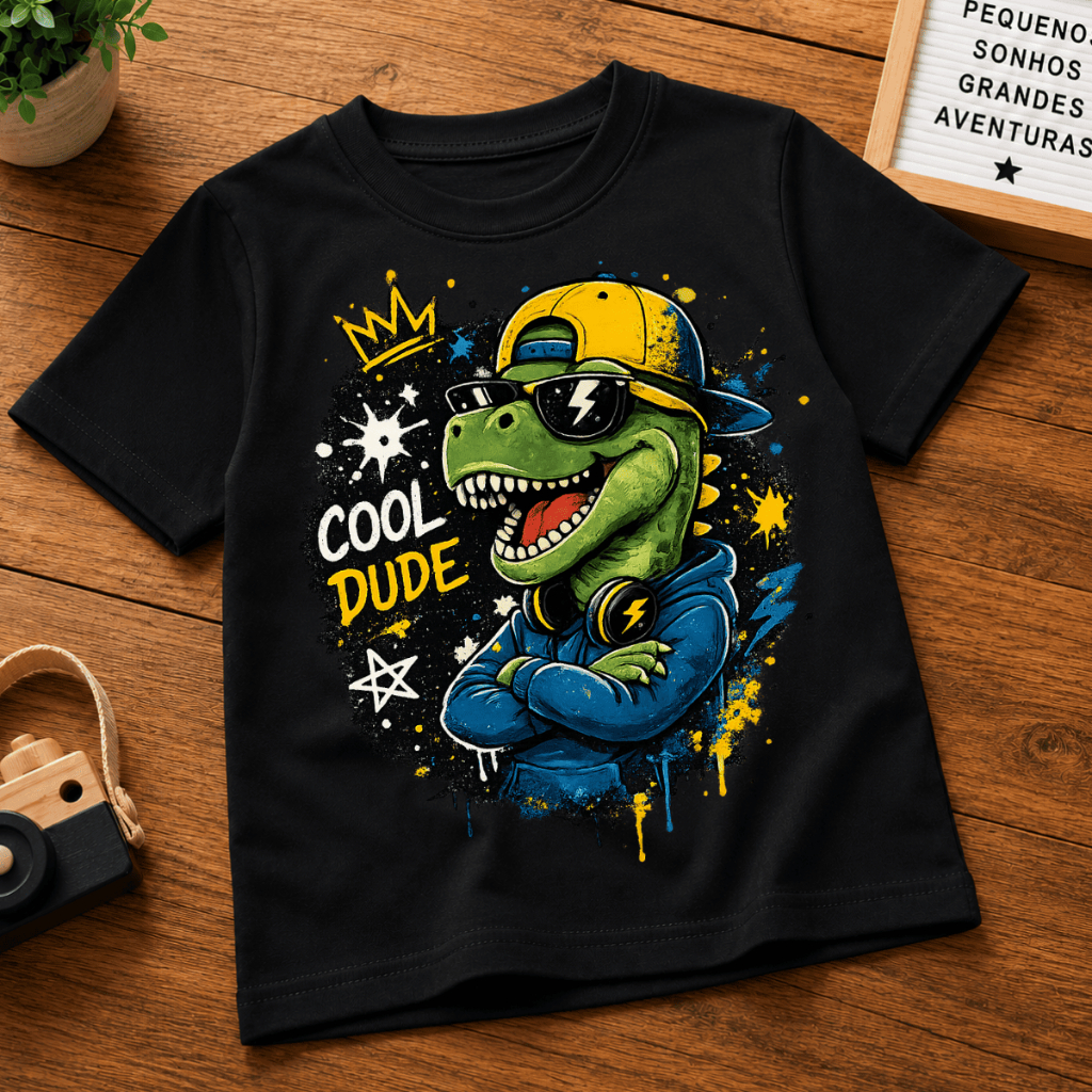 Camiseta Infantil Masculina Menino Estampada Confortável do 2 ao 14