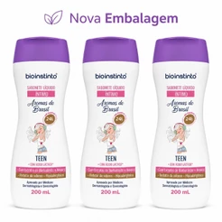 Kit 3 Sabonete Líquido Íntimo Teen 200ml - Bioinstinto