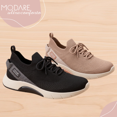 Tênis Feminino Modare Knit Respiravél Confortável Leve Macio Esporão Joanete Academia Caminhada