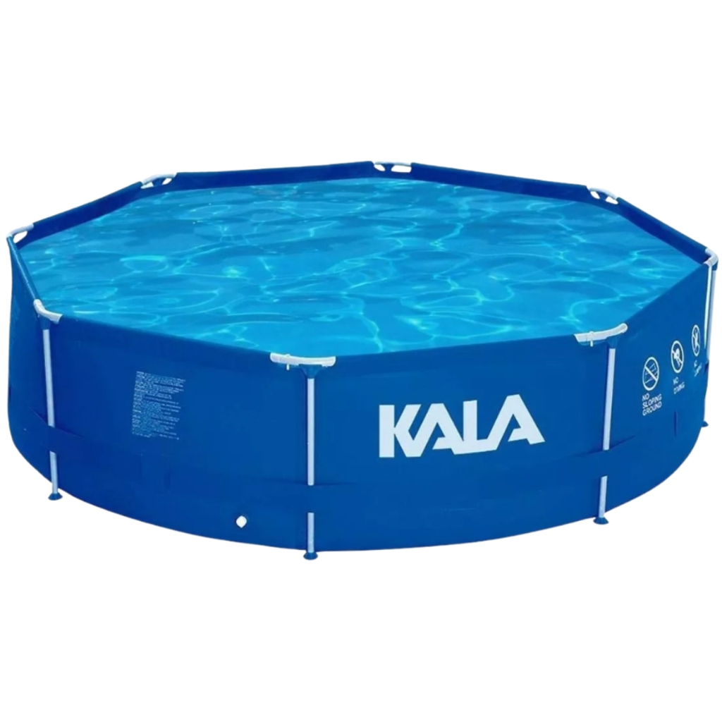 Piscina Estruturada 5200L Redonda Kala com Kit Reparo Azul