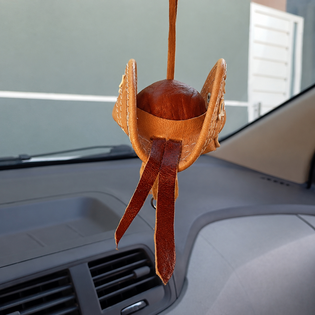 Chaveiro Em Couro Para Carro Retrovisor Central Ou Chave