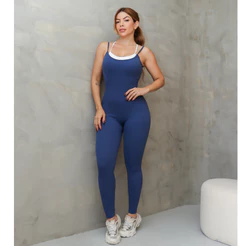 Macacão Feminino Fitness Esportivo Canelado Poliamida Academia Elástico 3RD SD4019