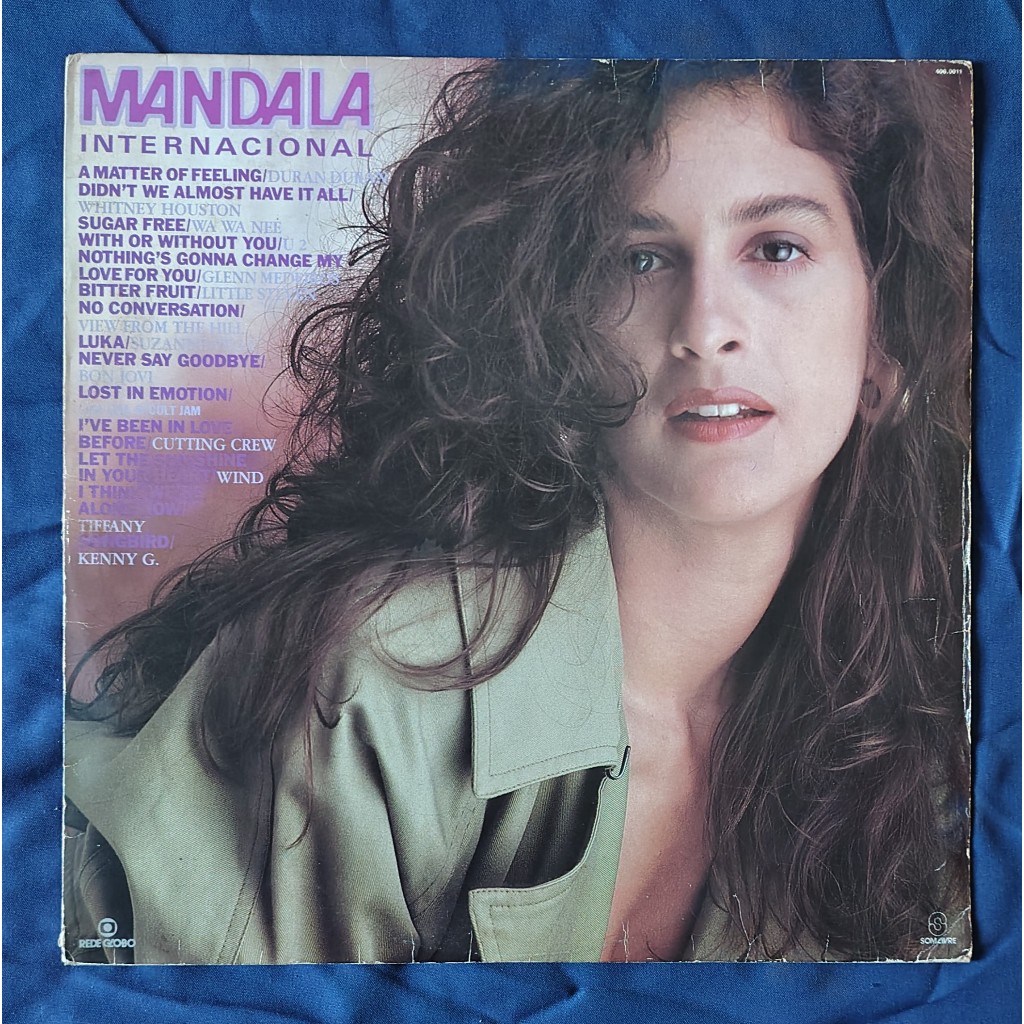 LP Mandala Internacional 1987 Trilha Sonora Novela - U2, Bon Jovi, Whitney - Disco de Vinil Original