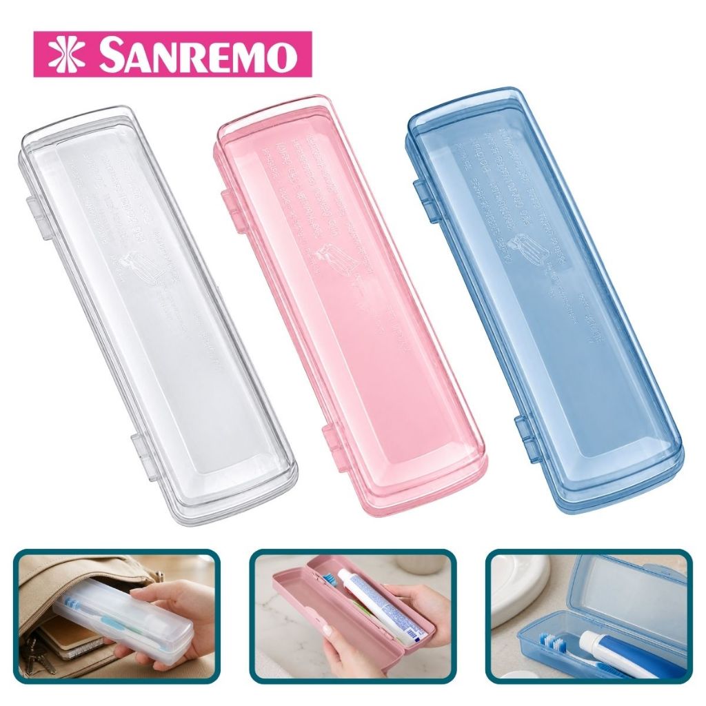 Porta Escova de Dente Com Tampa Viagem Escolar Adulto Infantil Bolsa Trabalho Rosa Azul Transparente Sanremo