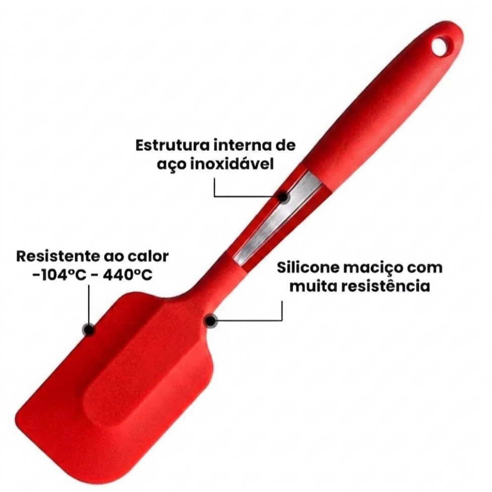 Utensilio Espatula 28x5.5Cm Raspadora Pao Duro De Silicone Decorativa Para Bolo De Cozinha Resistente Multiuso