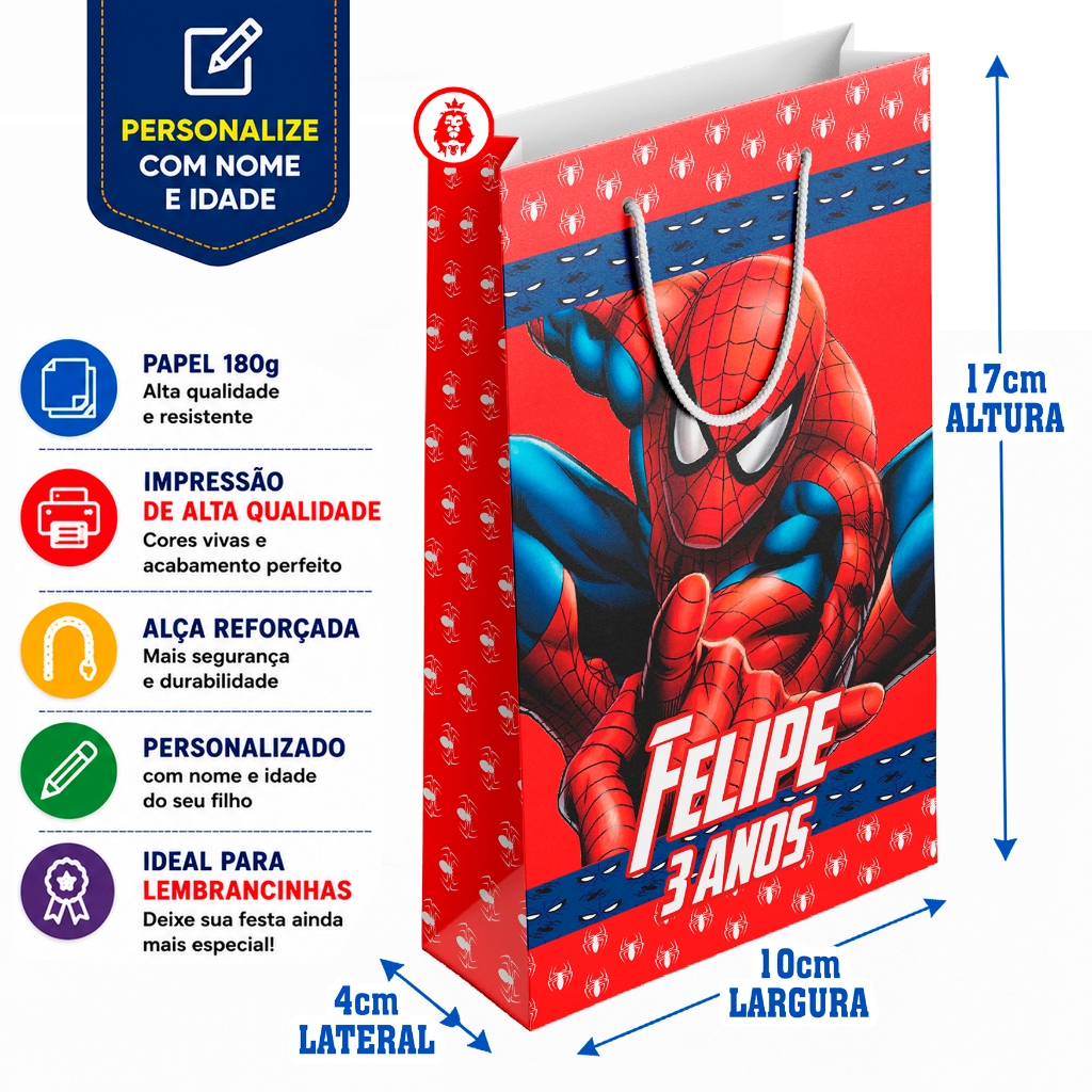 Sacolinhas Personalizadas Homem Aranha 4