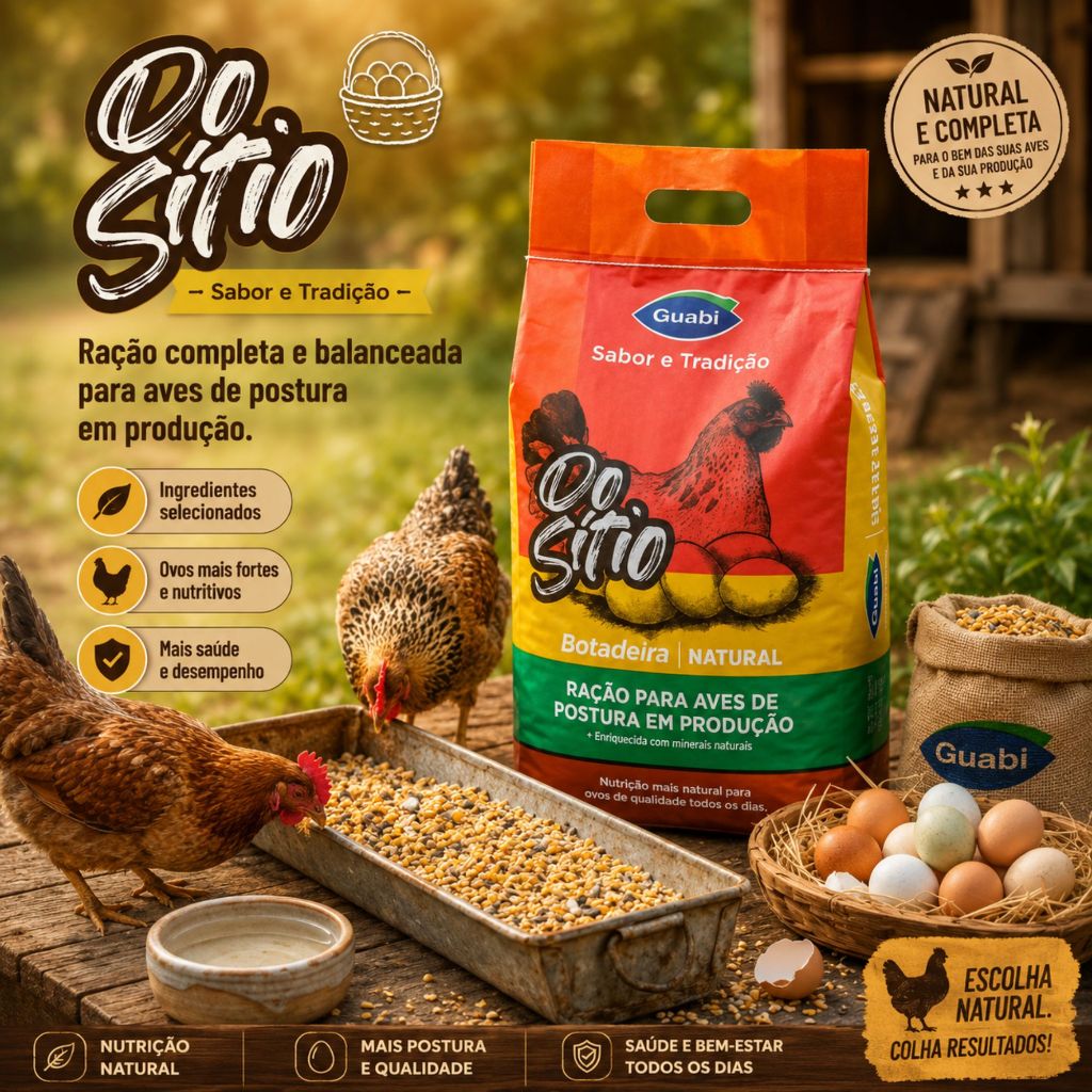Ração Do Sítio para botadeira Natural Guabi 5kg