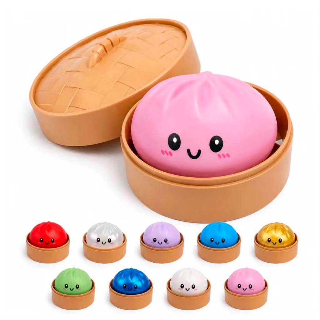 Dumpling Squishy Bolinho Baozi Surpresa Pãozinho Macio