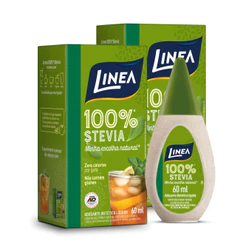 Kit 2 Adoçantes Líquido Stevia Linea de 60ml